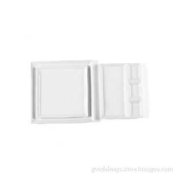 Square sauce dish white hotel dinnerware